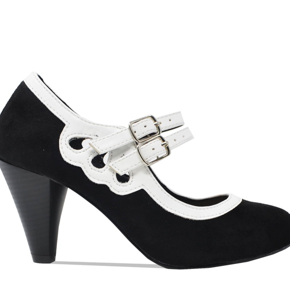 🛍 WOMEN'S VINTAGE SUEDE HEEL - Picture 3 of 4